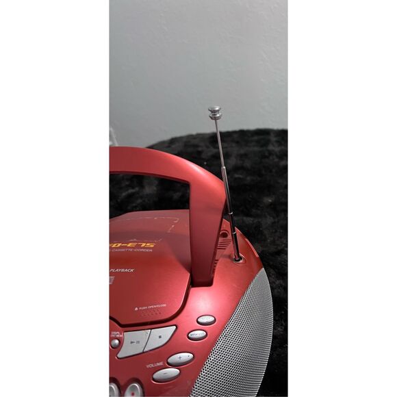 Sony CFD-E75 red CD Cassette Player AM FM Radio Portable Boombox - Picture 4 of 8